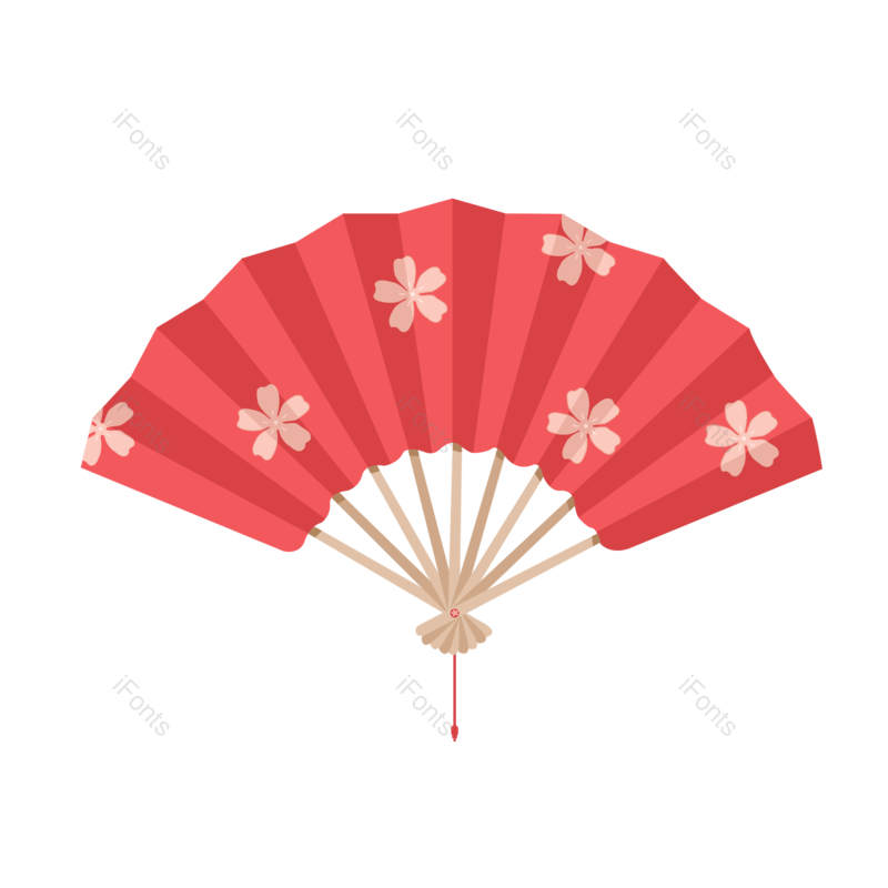 装饰图片,素材元素,扇子PNG,樱花免抠素材